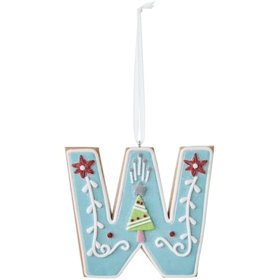 Life at Home Cookie Monogram Ornament - Letter W 1 ea, $5.00/1ea
