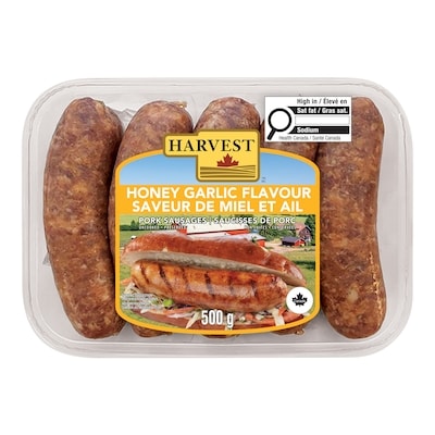 Harvest Saucisses à saveur de miel Bratwurst 500 g, 1,60 $/100g