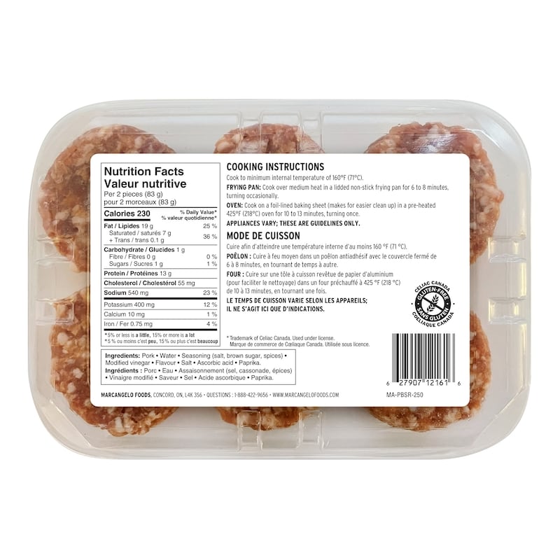 Mild Breakfast Round Sausage