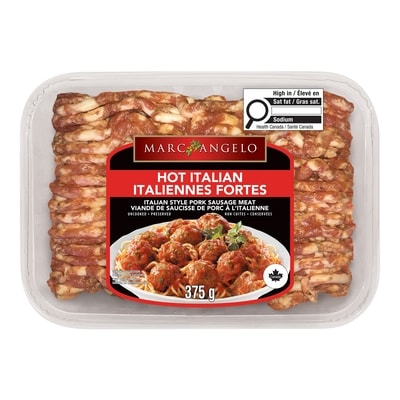 Marcangelo Hot Italian Ground Pork Sausage Meat 375 g, $2.13/100g