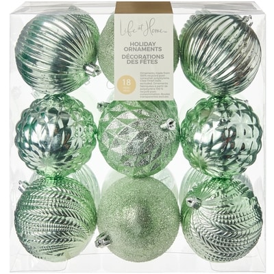 Life at Home Ball Holiday Ornaments 18 Pack - Mint 1 ea, $19.00/1ea