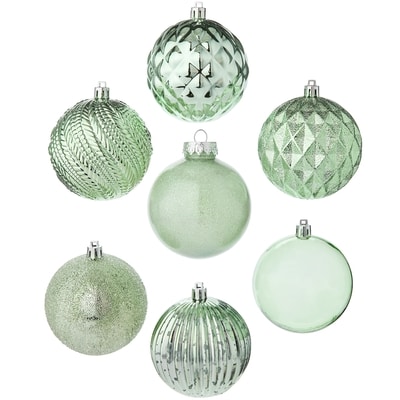 Lot de 18 décorations des Fêtes en forme de boules – vert menthe