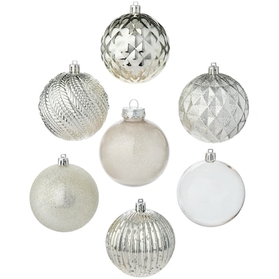 Ball Holiday Ornaments 18 Pack - Silver