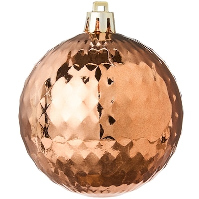 Lot de 4 décorations des Fêtes à facettes – cuivre
