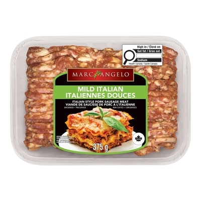 Marcangelo Mild Italian Ground Pork Sausage Meat 375 g, $2.13/100g