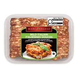 Marc Angelo Saucisse de porc hachée italienne douce 375 g, 1,20 $/100g