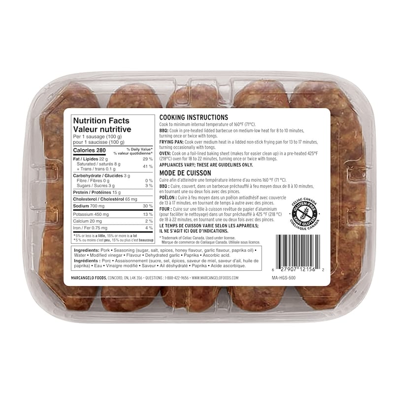 Honey Garlic Bratwurst Sausages