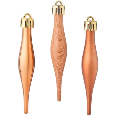 Mini Finial Holiday Ornaments 18 Pack - Copper