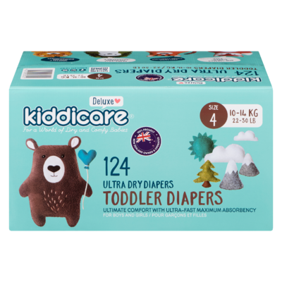 Kiddicare Diaper Size 4 124s 124 ea, $0.28/1ea