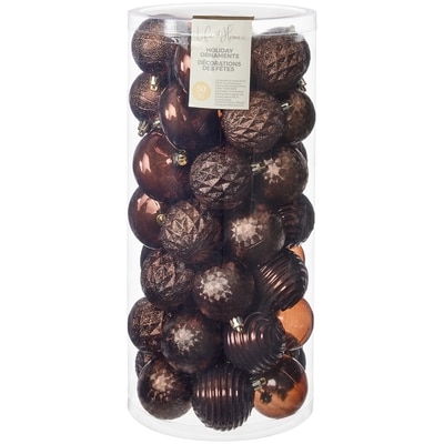 Life at Home Mixed Shape Holiday Ornaments 50 Pack - Brown 1 ea, $29.00/1ea