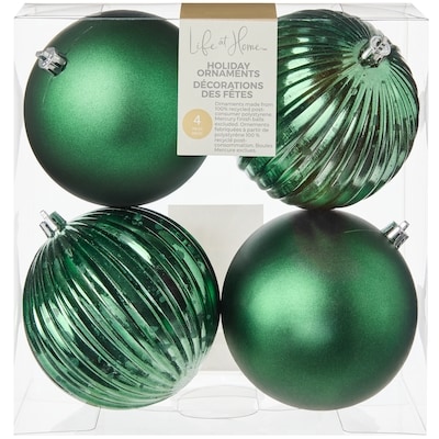 Life at Home Mixed Finish Holiday Ornaments 4 Pack - Forest 1 ea, $10.00/1ea
