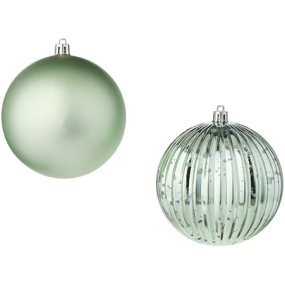 Mixed Finish Holiday Ornaments 4 Pack - Mint