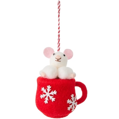 Life at Home Décoration de souris en feutre avec tasse de thé 1 ea, 7,00 $/1ch