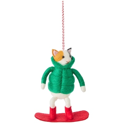 Life at Home Felt Snowboard Cat Ornament 1 ea, $7.00/1ea