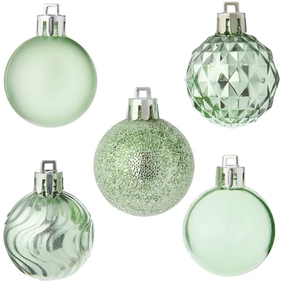 Lot de 30 décorations des Fêtes en forme de boules – vert menthe