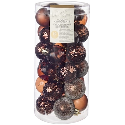 Life at Home Ball Holiday Ornaments 30 Pack - Brown 1 ea, $10.00/1ea