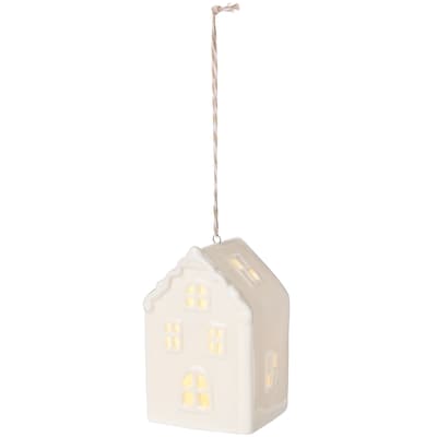 Light Up Ceramic House Ornament
