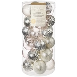 Life at Home Lot de 30 décorations des Fêtes en forme de boules – argenté 1 ea, 10,00 $/1ch