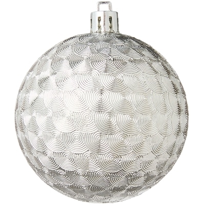 Lot de 4 décorations des Fêtes à effet givré – argenté