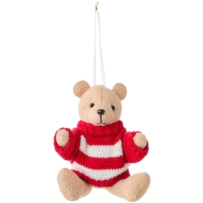 Life at Home Décoration d’ourson en chandail – rayures rouges 1 ea, 7,00 $/1ch