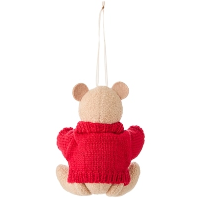Décoration d’ourson en chandail – rayures rouges