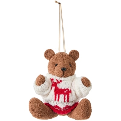 Life at Home Bear in Sweater Ornament - Red Nordic 1 ea, $7.00/1ea