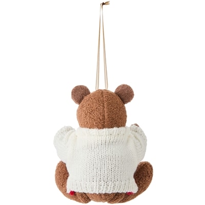 Bear in Sweater Ornament - Red Nordic