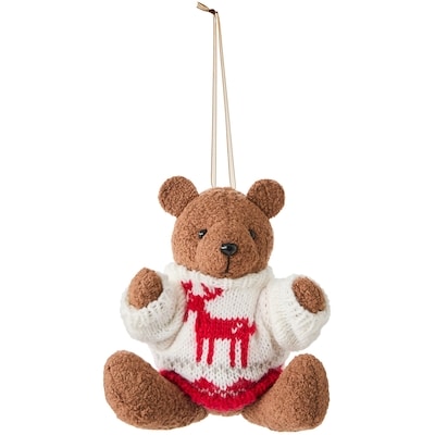 Life at Home Décoration d’ourson en chandail – motif nordique rouge 1 ea, 7,00 $/1ch