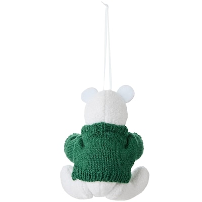 Décoration d’ourson en chandail – rayures vertes