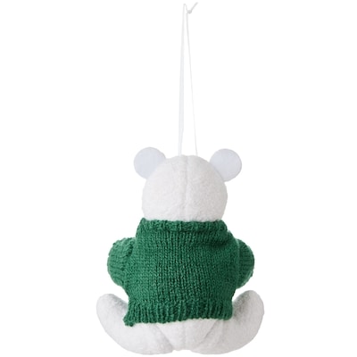 Bear in Sweater Ornament - Green Nordic