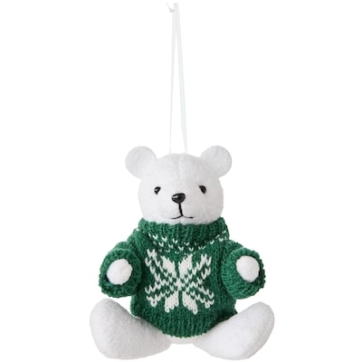 Life at Home Décoration d’ourson en chandail – motif nordique vert 1 ea, 7,00 $/1ch