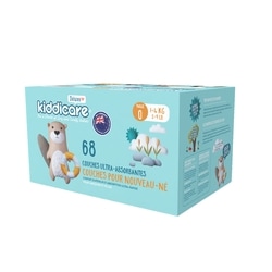  Couches Taille 0 – 68 unités 68 ea, 0,32 $/1ch