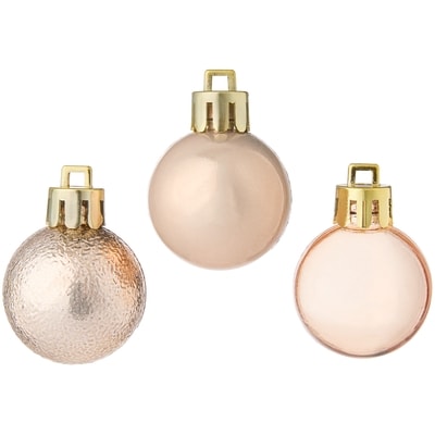 Ball Holiday Ornaments 20 Pack - Rose Gold