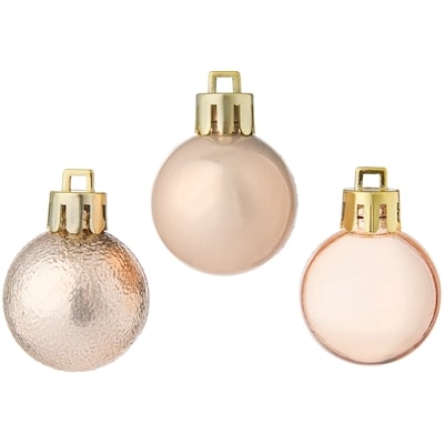 Lot de 20 décorations des Fêtes en forme de boules – rose doré