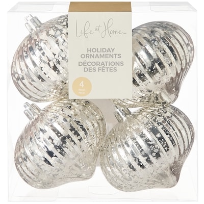 Life at Home Onion Holiday Ornaments 4 Pack - Silver 1 ea, $7.00/1ea