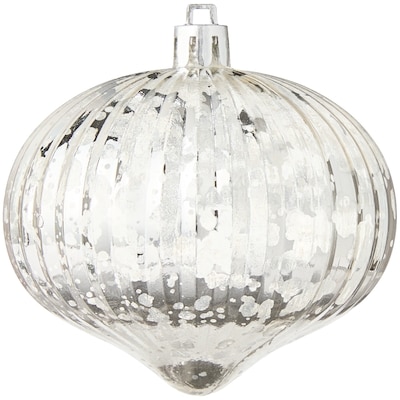 Lot de 4 décorations des Fêtes en forme d’oignons – argenté