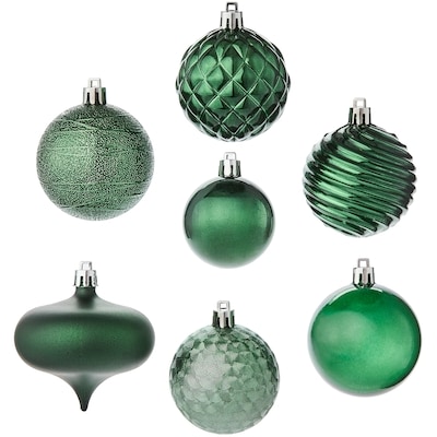 Lot de 50 décorations des Fêtes de formes variées – vert forêt