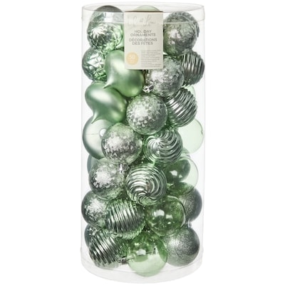 Life at Home Mixed Shape Holiday Ornaments 50 Pack - Mint 1 ea, $29.00/1ea