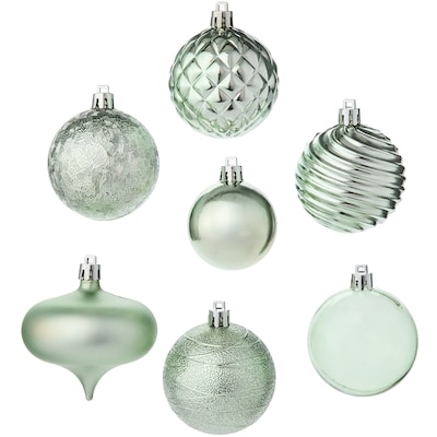 Lot de 50 décorations des Fêtes de formes variées – vert menthe