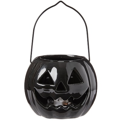 null Light Up Ceramic Lantern - Black Pumpkin 1 ea, $7.00/1ea