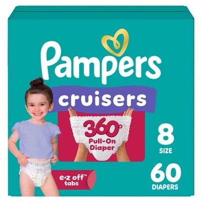 Pampers 360 Pull-On Diapers Size 8, 60 Count 60 ea, $0.67/1ea