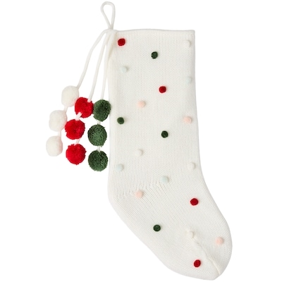Life at Home Polka Dot Knit Stocking - Multicoloured 1 ea, $19.00/1ea