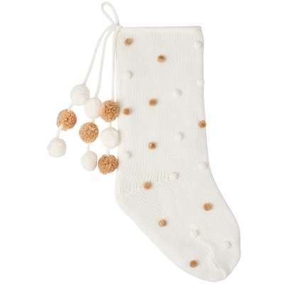 Life at Home Polka Dot Knit Stocking - White 1 ea, $19.00/1ea