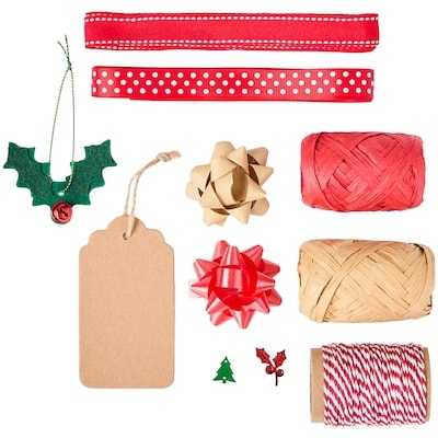 Kraft Bow Kit 30 Piece Set - Red