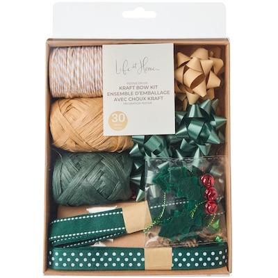 Life at Home Ensemble d’emballage 30 pièces avec choux kraft – vert 1 ea, 8,00 $/1ch