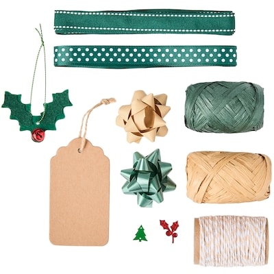 Ensemble d’emballage 30 pièces avec choux kraft – vert
