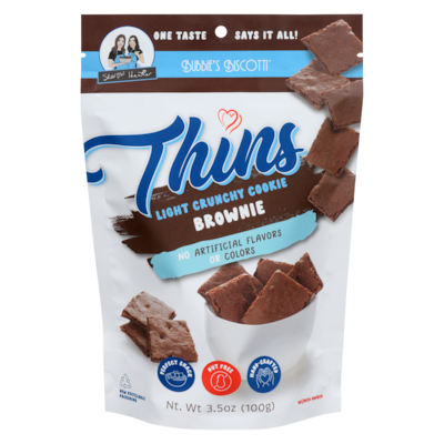 Bubbies Biscotti Light Crunchy Cookie Brownie 100 g, $5.49/100g