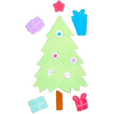Window Gel Clings 12 in - Holiday Tree