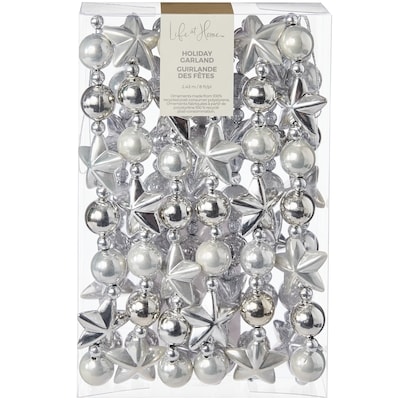 Life at Home Guirlande des Fêtes avec étoiles – argent 1 ea, 10,00 $/1ch