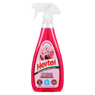 Hertel Désinfectant domestique cerise amande tout usage 700 ml, 0,76 $/100ml